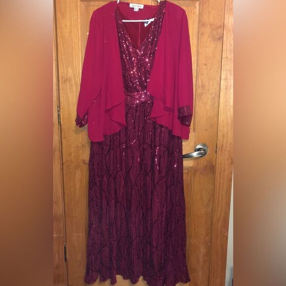 148. Grace Karen Elegant Red Sequin Dress size 18 - Picture 1 of 2
